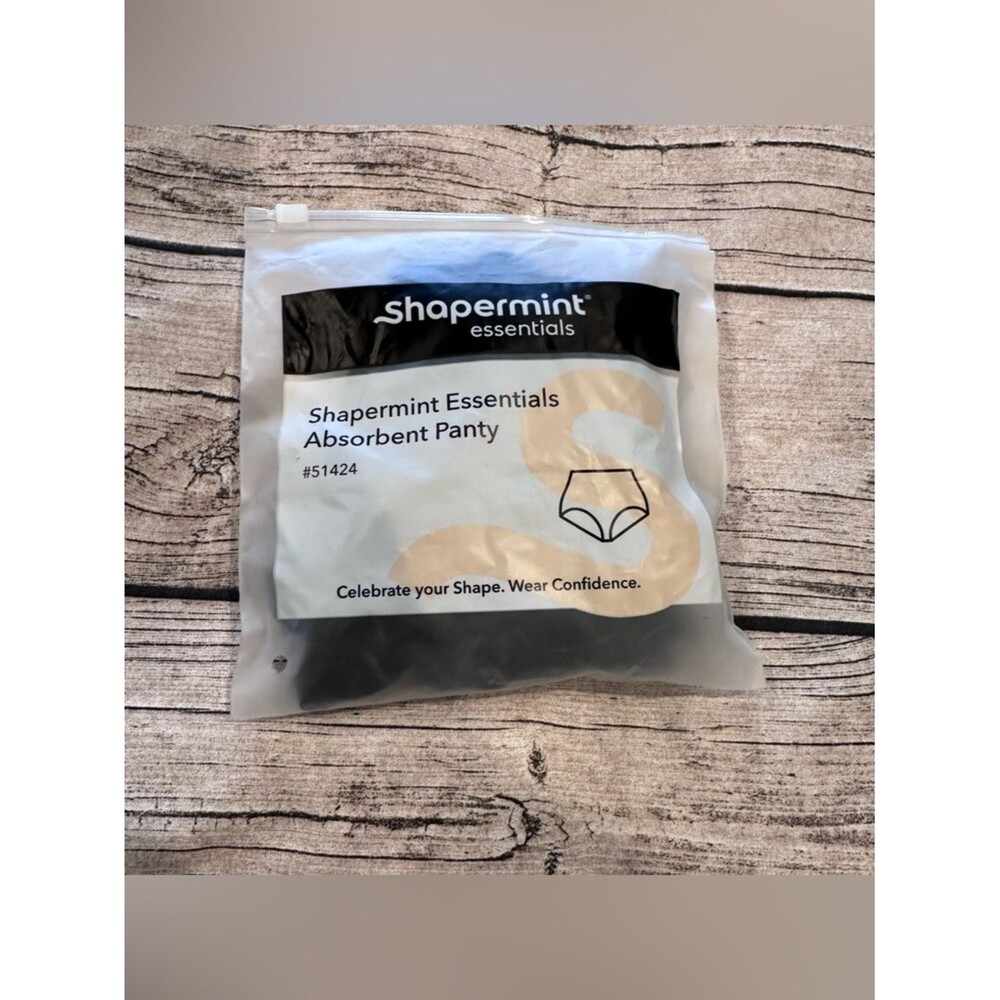 NWT Shapermint Essentials Black Absorbent Panty Size 2X-4X